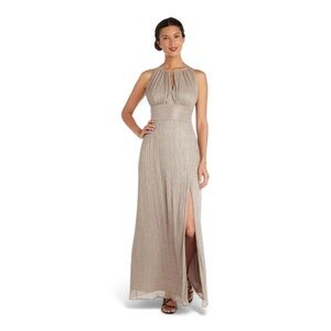 R&M Richards Keyhole Halter Gown in Gold